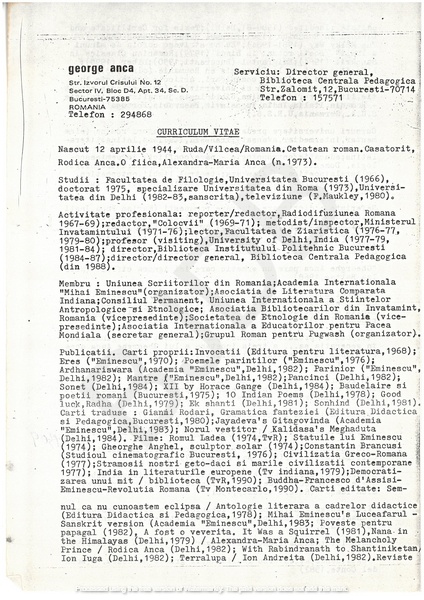 M-1309-1 - CV GEORGE ANCA